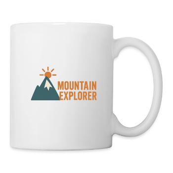 Abenteuerlicher Bergsteiger Motiv - Tasse - Weiß - Rechts