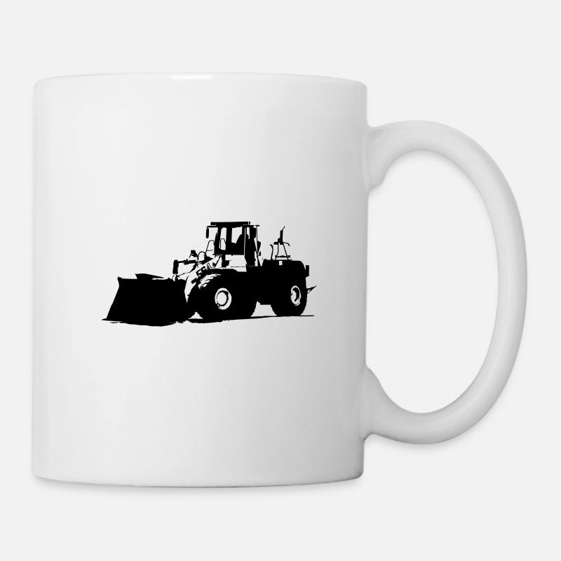 Radlader Bagger - Tasse - Weiß