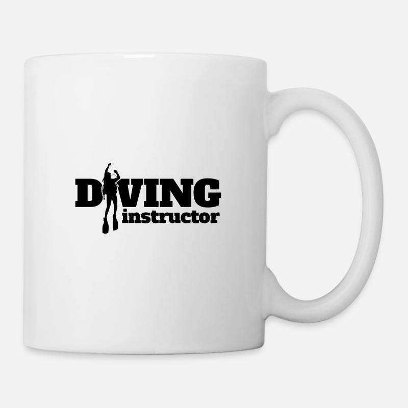 Moniteur de plongée sous-marine - Mug blanc - blanc