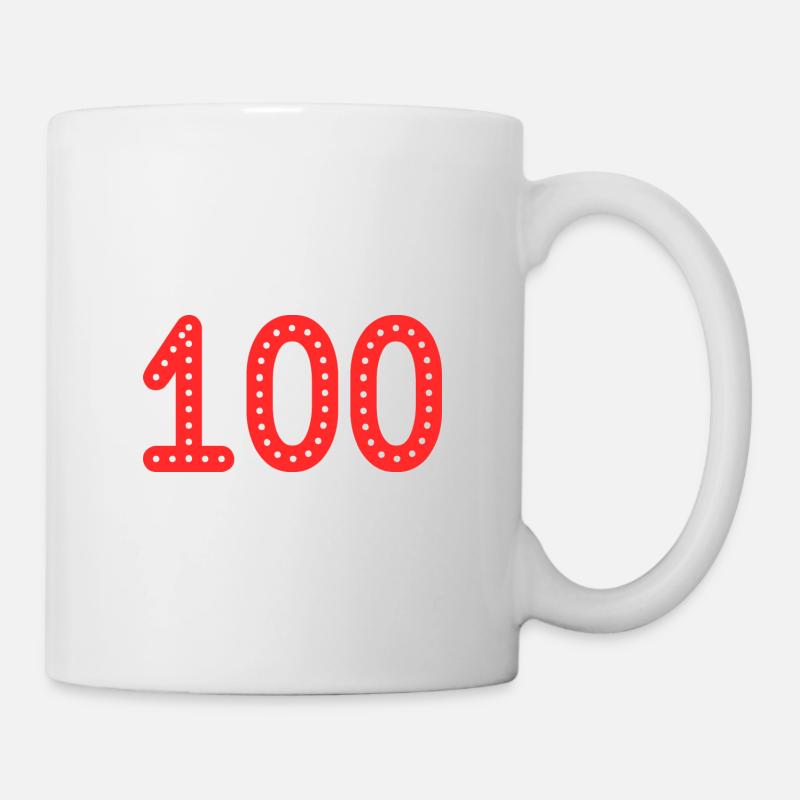 100 ANS. 100e ANNIVERSAIRE. ANNIVERSAIRE 100 ANS. - Mug blanc - blanc