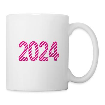 2024. FROHES NEUES JAHR. SILVESTER. NEUJAHR - Tasse - Weiß - Rechts
