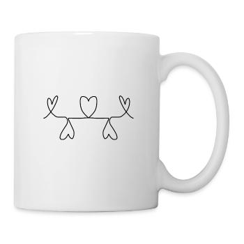Heart Line Hearts Icon - Mug - white - Right