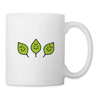 Plante trois feuilles feuille verte naturelle - Mug blanc - blanc - Droite