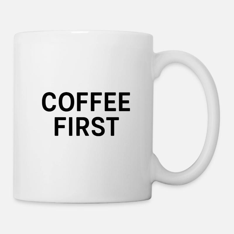 Kaffeepause Motiv Druck - Tasse - Weiß