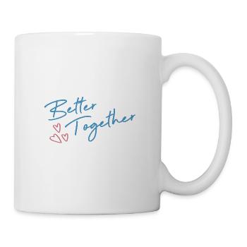 Better Together Minimalist Love Couple Shirt - Tasse - Weiß - Rechts