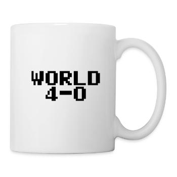 World 40 - 40. Geburtstag Geschenk Retro 80s Pixel - Tasse - Weiß - Rechts