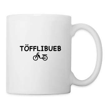 Töfflibueb, Schweiz Mofa 80er 90er lustige Sprüche - Tasse - Weiß - Rechts
