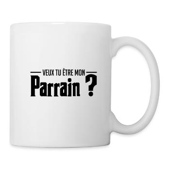 Veux tu être mon parrain - demande de parrain - Mug blanc - blanc - Droite