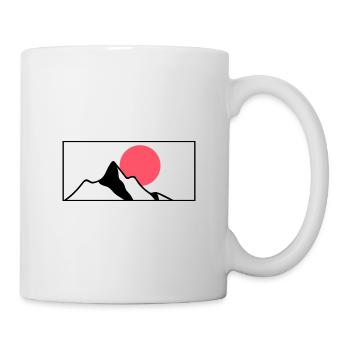 Berg Sonne - Tasse - Weiß - Rechts