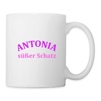 Antonia süßer Schatz - wunderschönes Motiv - Tasse - Weiß - Rechts