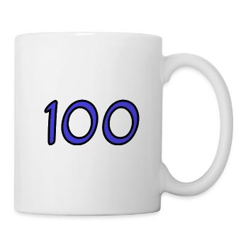 100. 100 JAHRE. 100-JÄHRIGES JUBILÄUM. 100. GEBURTSTAG - Tasse - Weiß - Rechts