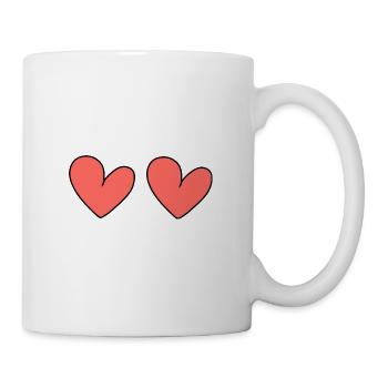 Heart Two Hearts Symbol - Mug - white - Right