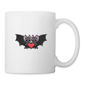 Fledermaus Paar Valentinstag - Tasse - Weiß - Rechts