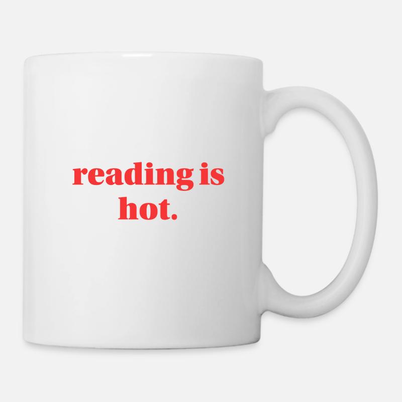 Lesen ist heiß. - Tasse - Weiß
