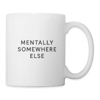 mentalement ailleurs - Mug blanc - blanc - Droite