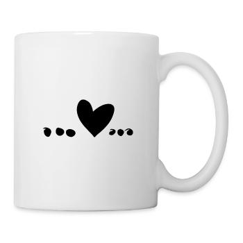 Points, Coeur, Symbole, Amour - Mug blanc - blanc - Droite