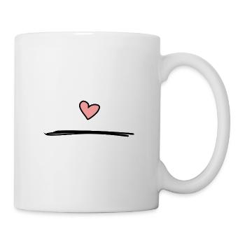 herz symbol linie liebe - Tasse - Weiß - Rechts