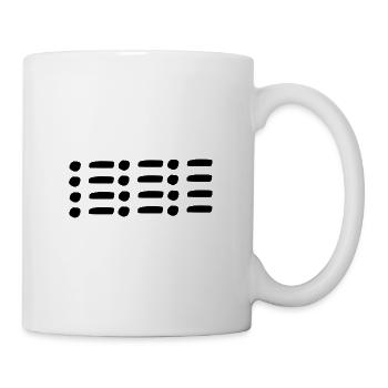 Line, dots, dot, shape, shape, pattern - Mug - white - Right