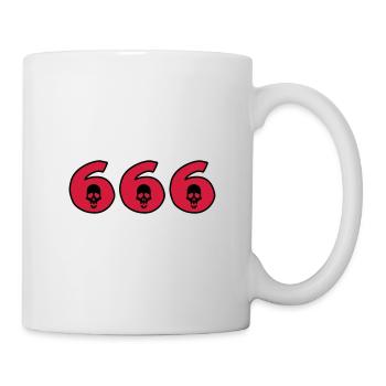 666 - Devil - Skull - Halloween - Mug - white - Right
