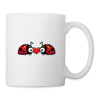 Coccinelle Couple Saint-Valentin - Mug blanc - blanc - Droite