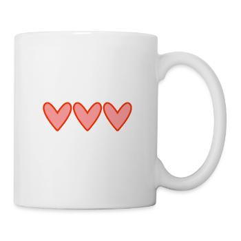 HEART. HEARTS. VALENTINE'S DAY. LOVE. LOVE. COUPLE. - Mug - white - Right