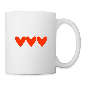 HERZ. PAAR. VALENTINSTAG. GERADE VERHEIRATET. Junggesellinnenabschied. - Tasse - Weiß - Rechts