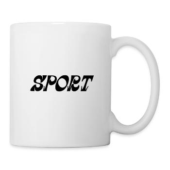 Dynamische Sportgrafik mit Energieschwingungen - Tasse - Weiß - Rechts