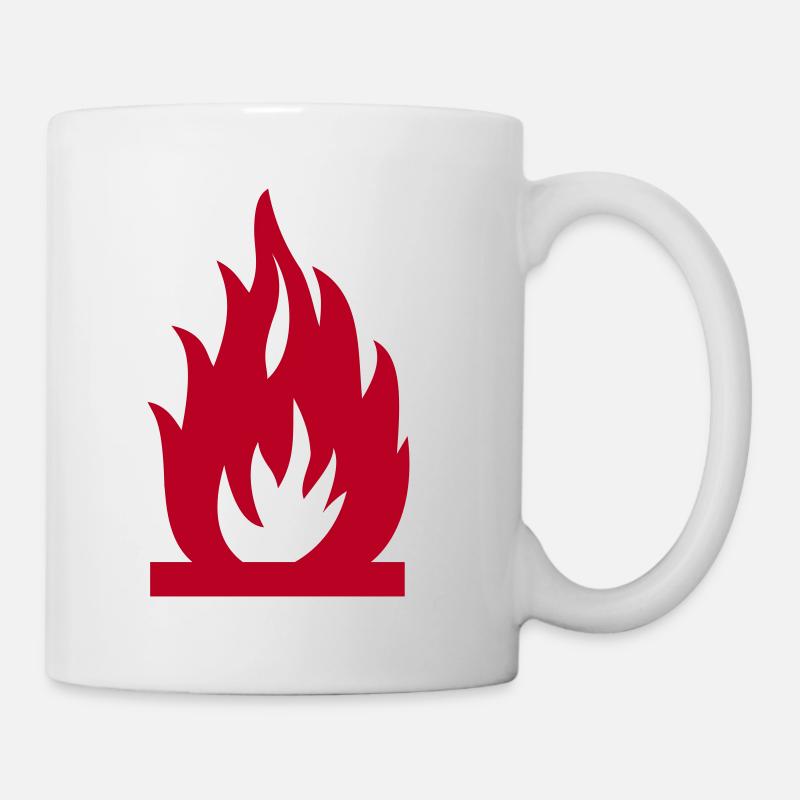 Flamme de feu - Mug blanc - blanc