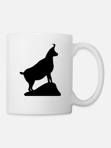 Gams, Gämse, Steinbock - Tasse - Weiß