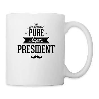 100% Super-Präsident - Tasse - Weiß - Rechts