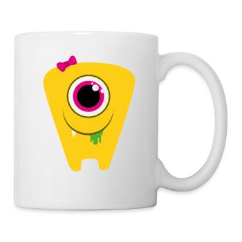 Monster / Alien Baby - Tasse - Weiß - Rechts
