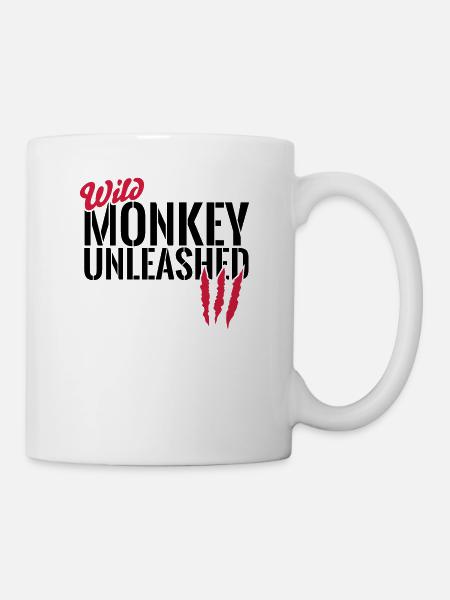 Wilder Affe entfesselt - Tasse - Weiß