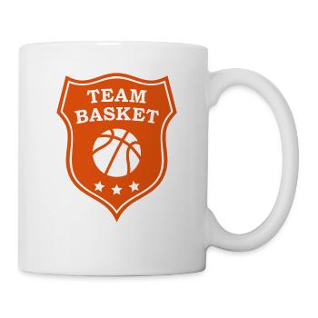 Basketball Basket basketball wappen - Tasse - Weiß - Rechts