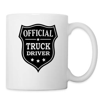 Berufskraftfahrer Fernfahrer Trucker Truck LKW - Tasse - Weiß - Rechts