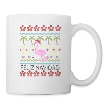Strick Flamingo - Mug blanc - blanc - Droite