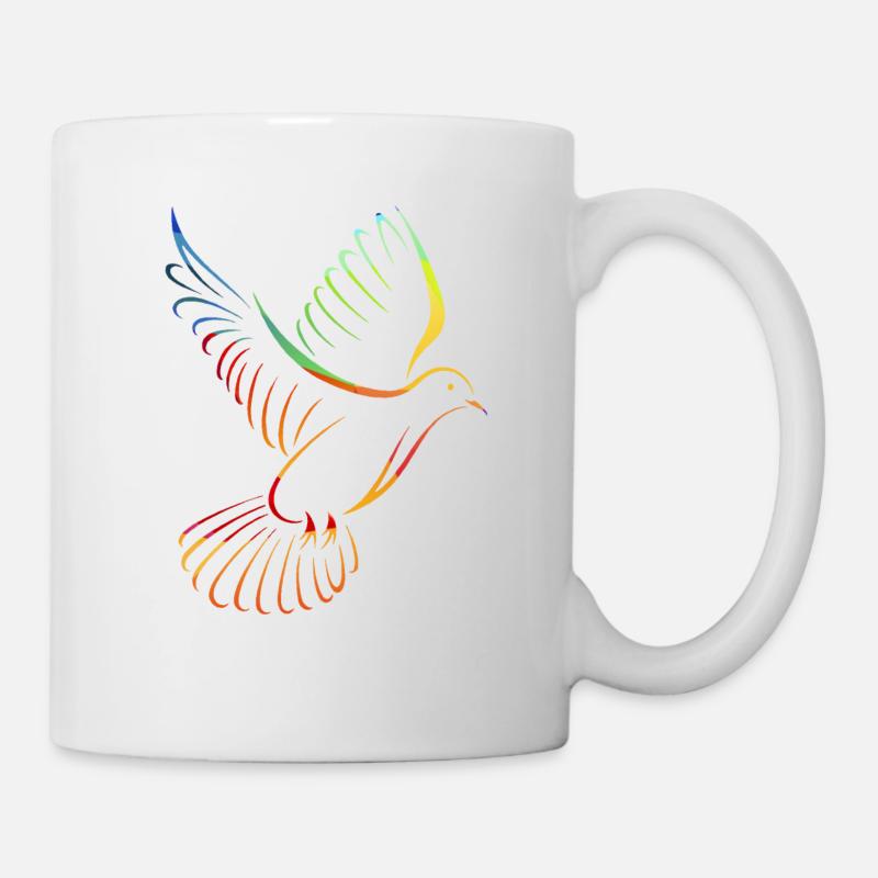 Friedenstaube - Tasse - Weiß