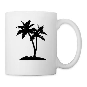 Palme - Tasse - Weiß - Rechts