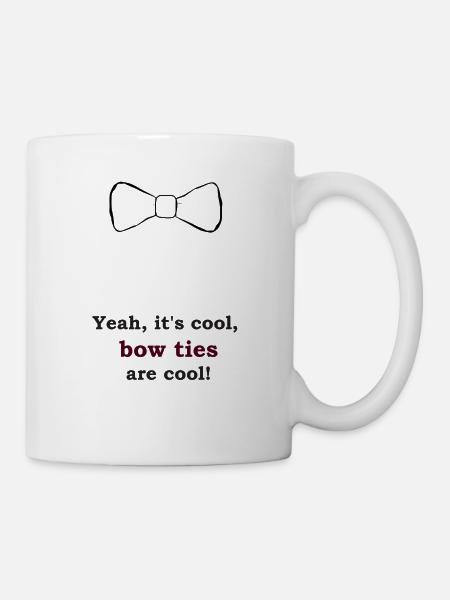 bow tie are cool - Mug blanc - blanc