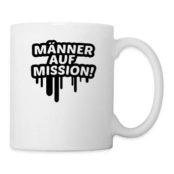 Männer auf Mission, Party, JGA, Crew, Team 1c - Tasse - Weiß - Rechts