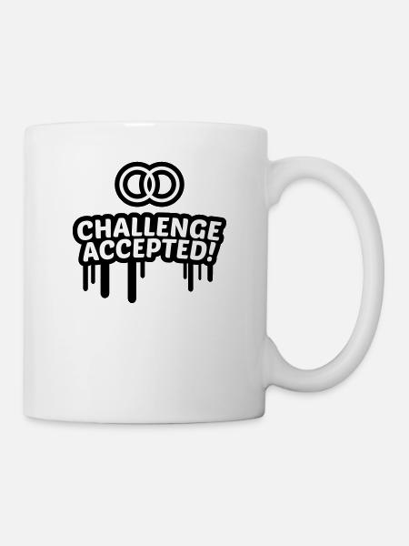 Hochzeit challenge accepted 2c - Tasse - Weiß