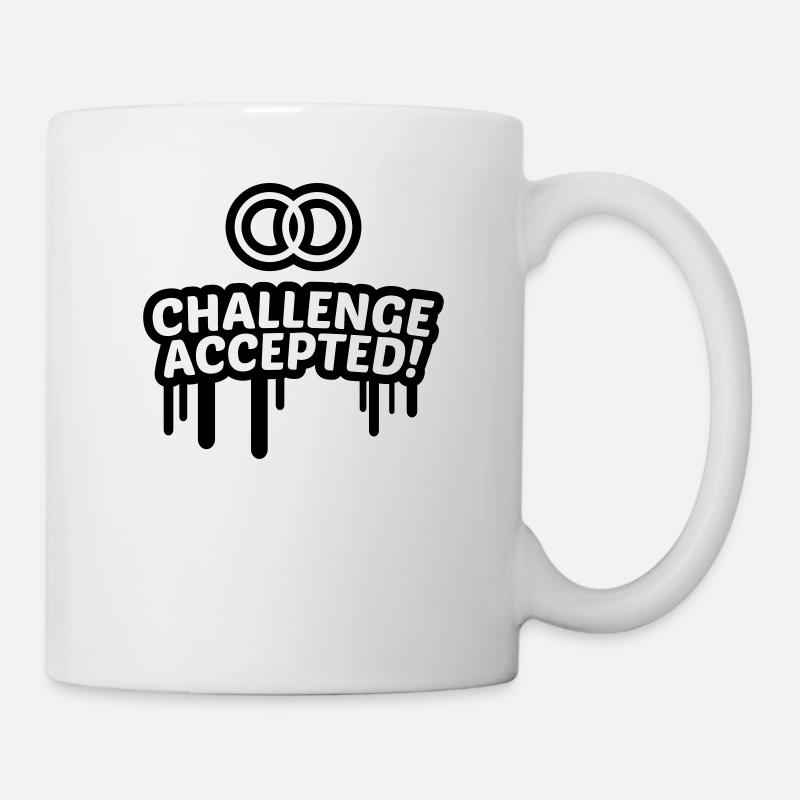 Hochzeit challenge accepted 2c - Tasse - Weiß
