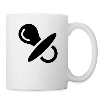 Schnuller, nuckel, baby, brust, schlafen - Tasse - Weiß - Rechts