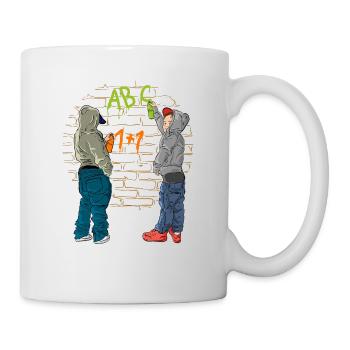 Graffiti Schule - Tasse - Weiß - Rechts