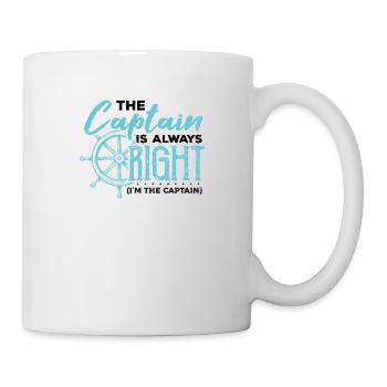 Captain Captain Boat Yacht Anchor Sail Gift - Mug - white - Right
