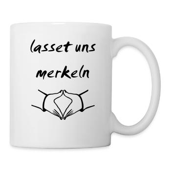 merkeln - Tasse - Weiß - Rechts