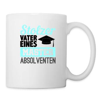 Abschluss Bachelor Master Uni FH Sponsion Geschenk - Tasse - Weiß - Rechts
