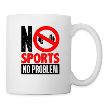 No Sports Anti Fitness kein Sport sucks Geschenk - Tasse - Weiß - Rechts