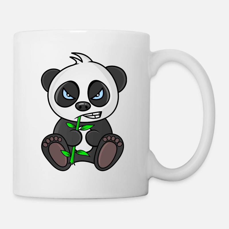 grumpy panda, panda bear, mad panda, for babies - Tasse - Weiß