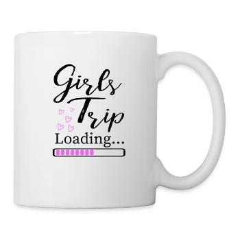 Mädelstrip Loading Girls Trip Crew Tournée entre filles - Mug blanc - blanc - Droite