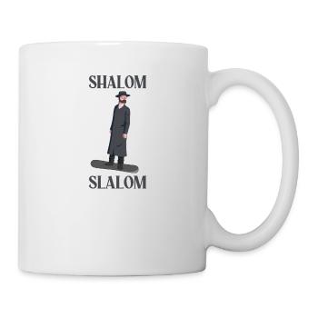 Shalom Slalom Rabi Design Giftidea - Tasse - Weiß - Rechts